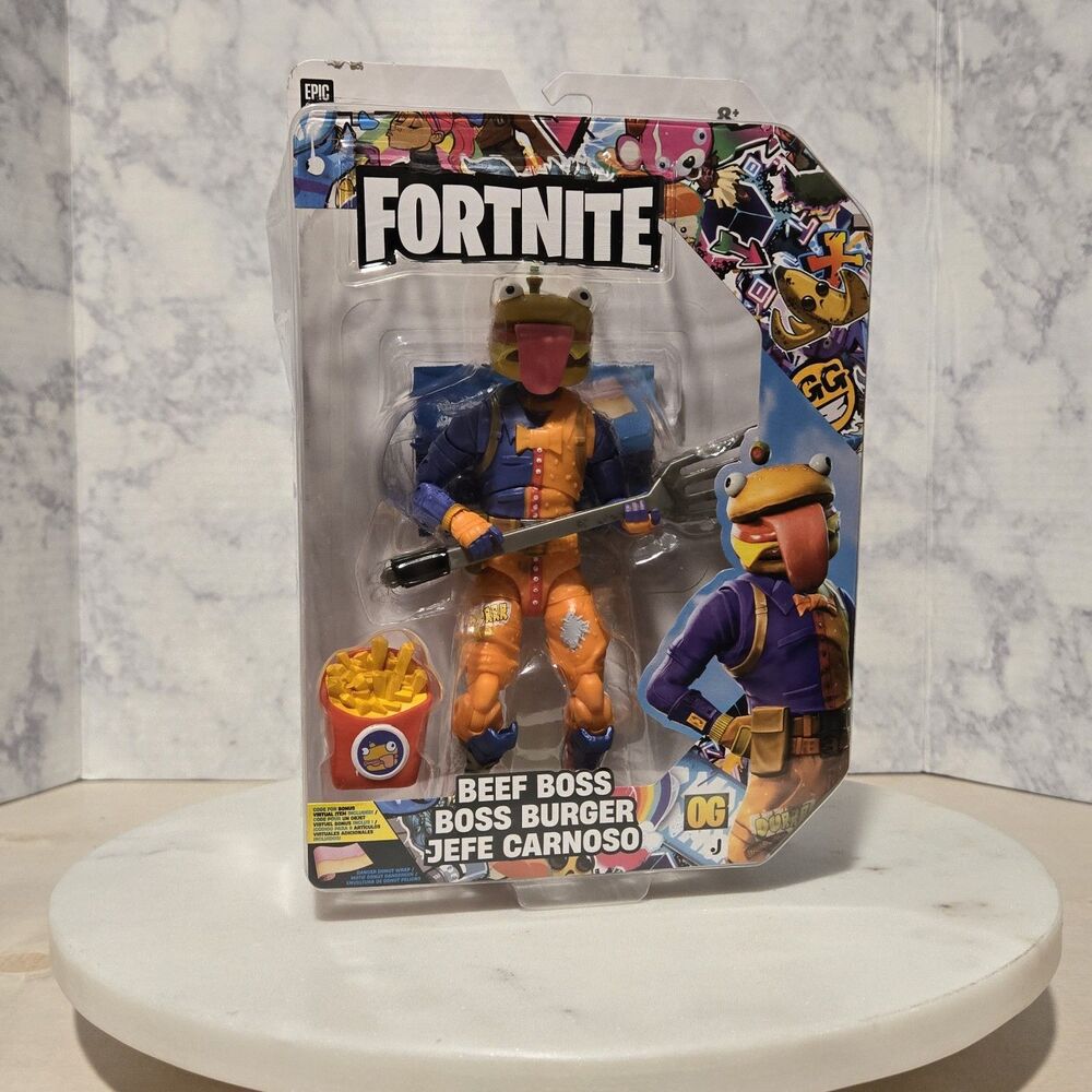 Fortnite Action Figure Beef Boss OG Legendary Series 6 Jazwares + Star Wrap Code